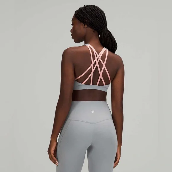 Lululemon Free to Be Bra Womens 6 Grey Sports Bra Light Support C D Cup Longline - Picture 5 of 6